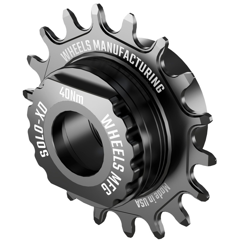 Wheels Manufacturing SOLO-SPLINE Micro Spline Single Speed Conversion Kit – 18t For Shimano Micro Spline Hub Bodies BLK