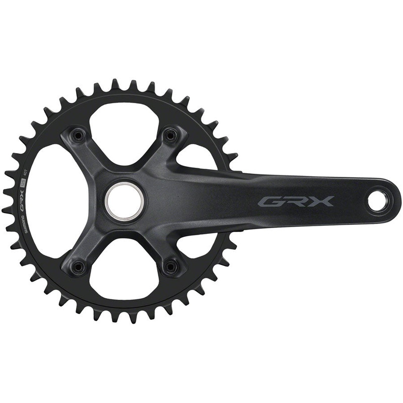 Shimano GRX FC-RX610-1 Crankset – 172.5mm 12-Speed 40t 110 BCD Hollowtech II Spindle Interface BLK