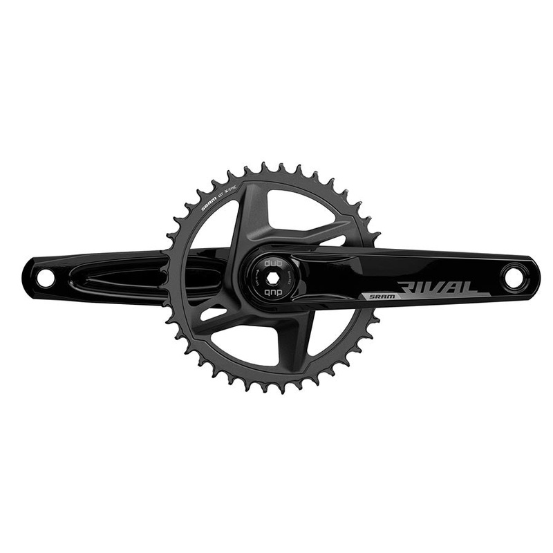 SRAM Rival 1 AXS Wide Crankset – 172.5mm 12-Speed 46t 8-Bolt Direct Mount DUB Spindle Interface BLK D1
