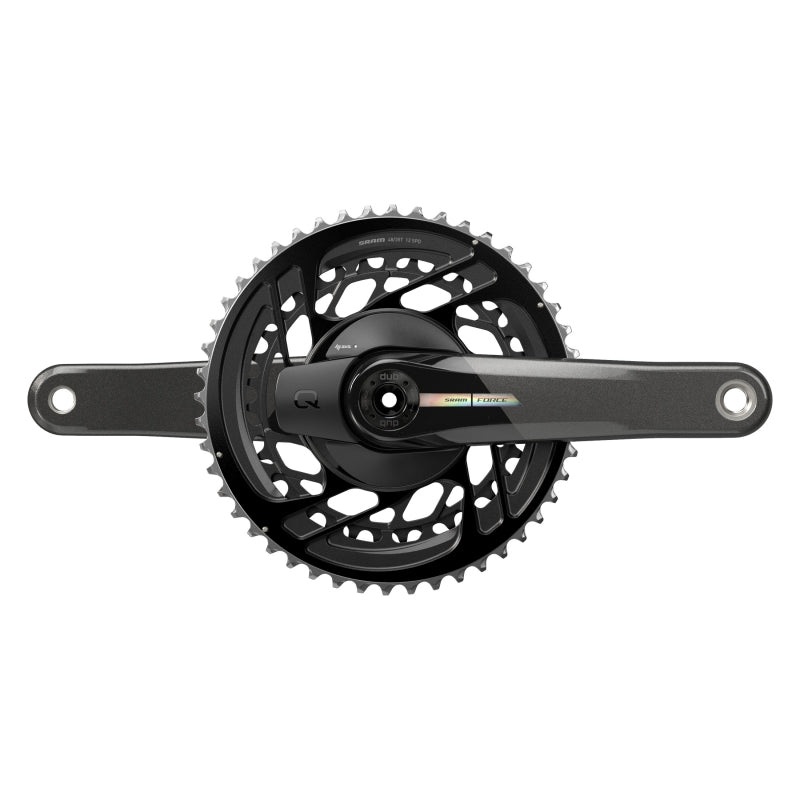 SRAM Force AXS Power Meter Crankset – 175mm 2x 12-Speed 48/35t Direct Mount DUB Spindle Interface Iridescent Gray D2