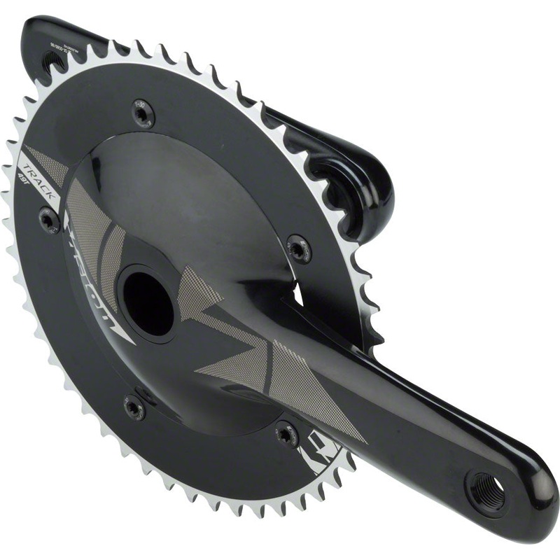 Vision Track Crankset – 165mm Single Speed 49t 144 BCD 386 EVO Spindle Interface BLK