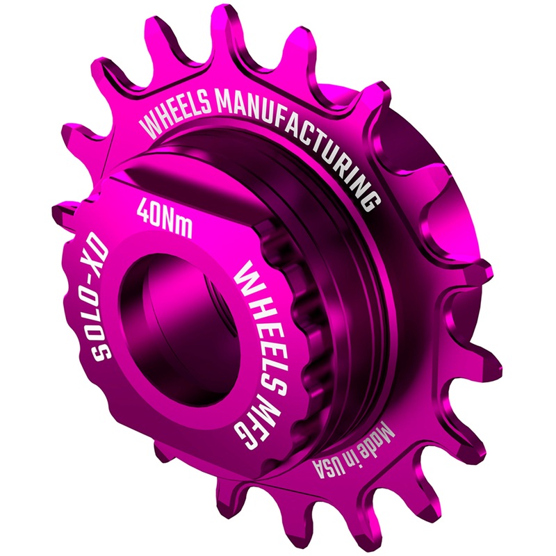 Wheels Manufacturing SOLO-SPLINE Micro Spline Single Speed Conversion Kit – 18t For Shimano Micro Spline Hub Bodies Purple