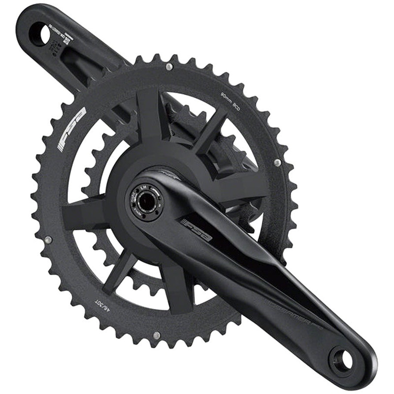 Full Speed Ahead Gossamer Pro AGX+ 2x Crankset  – 165mm 11-Speed 46/30t DM/90 BCD 24mm MegaExo Spindle N11 BLK