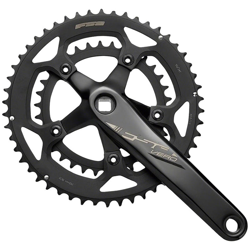 Full Speed Ahead Vero Compact 2x Crankset – 170mm 9-Speed 50/34t 5-Bolt 110 BCD JIS Spindle Interface N11 BLK