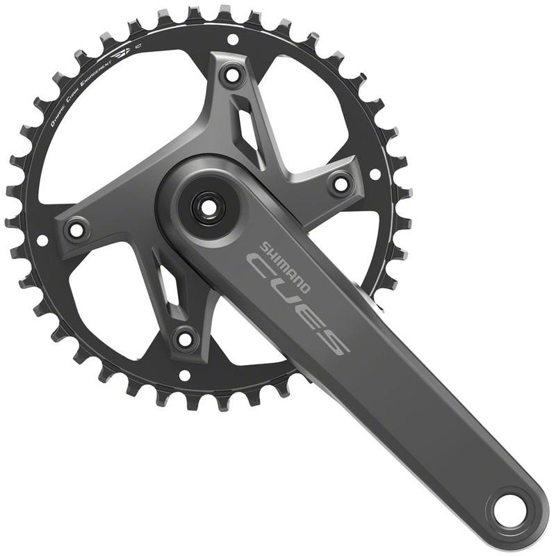 Shimano CUES FC-U6000-1 Crankset – 170mm 9/10/11-Speed 40t Asymmetric 110 BCD Hollowtech II BLK
