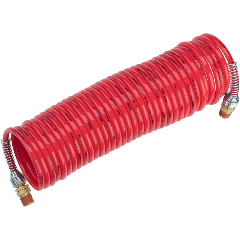 Prestacycle High Pressure Coil Hose: 25-foot Red