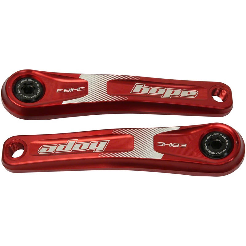 Hope Ebike Crank Arm Set – 155mm ISIS Standard Offset Red