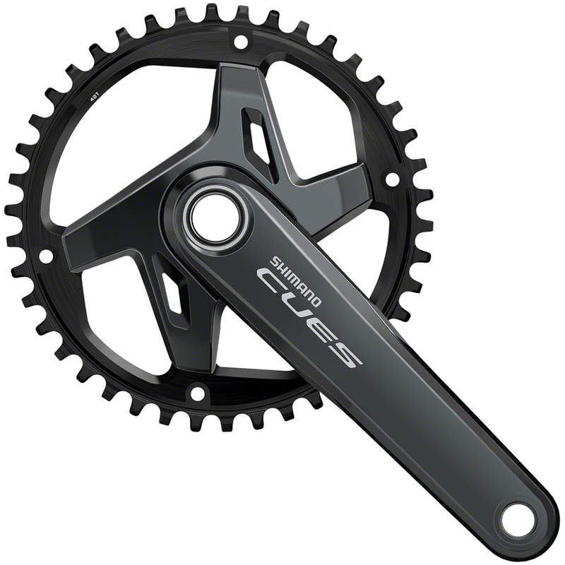 Shimano CUES FC-U8000-1 Crankset – 170mm 9/10/11-Speed 42t Asymmetric 96 BCD Hollowtech II BLK
