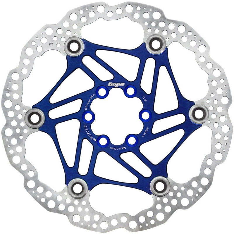 Hope Floating Disc Brake Rotor – 180mm 6-Bolt Blue