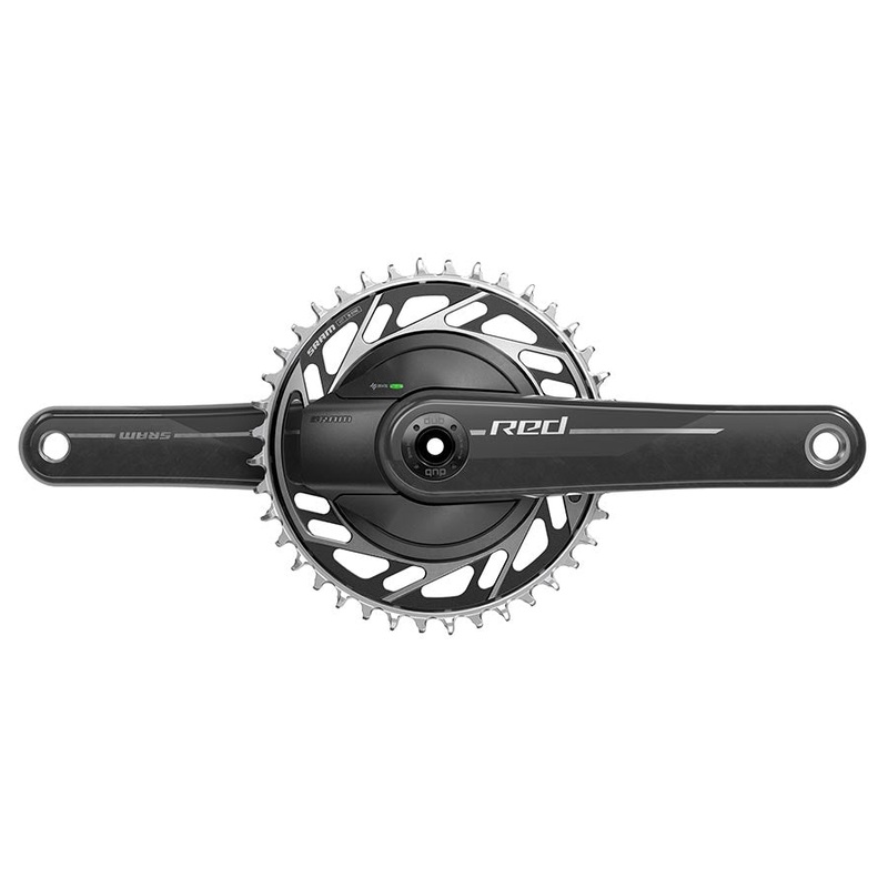 SRAM RED 1x XPLR AXS Power Meter Wide Crankset – 170mm 13-Speed 40t Threaded Mount 8-Bolt PM Spider DUB Spindle Natural Carbon E1