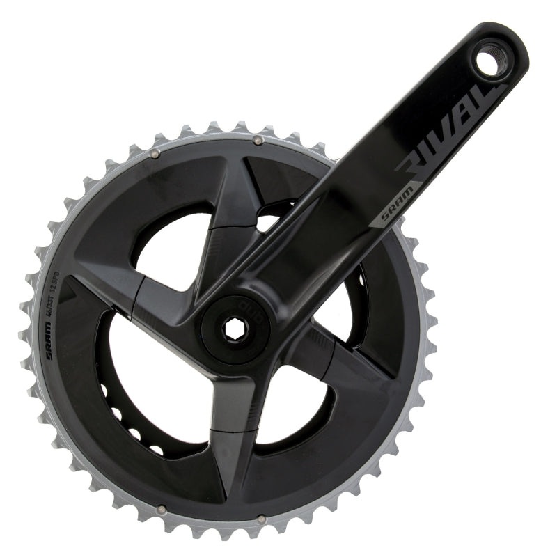SRAM Rival AXS Crankset – 165mm 12-Speed 46/33t 107 BCD DUB Spindle Interface BLK D1