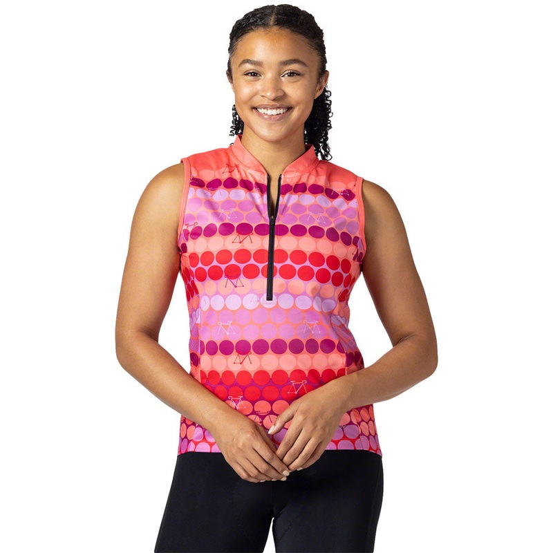 Terry Breakaway Mesh Sleeveless Jersey – Pink Dot Medium