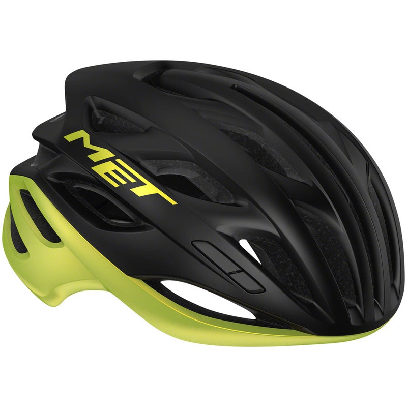 MET Estro MIPS Helmet – Black/Lime Yellow Metallic Glossy Medium