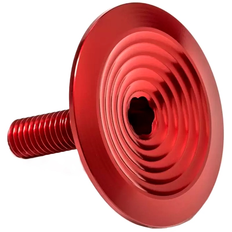 absoluteBLACK Integrated Headset Top Cap and Bolt – Red