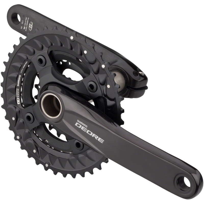 Shimano FC-M6000-3 Crankset – 175mm 10-Speed 40/30/22t 96/64 BCD Hollowtech II Spindle Interface BLK