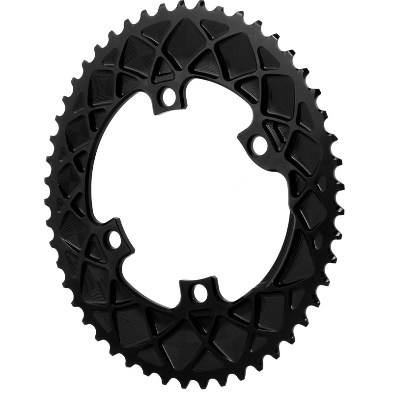 absoluteBLACK Premium Oval 110 BCD Road Outer Chainring Shimano Dura-Ace 9100 – 50t 110 Shimano Asymmetric BCD 4-Bolt BLK