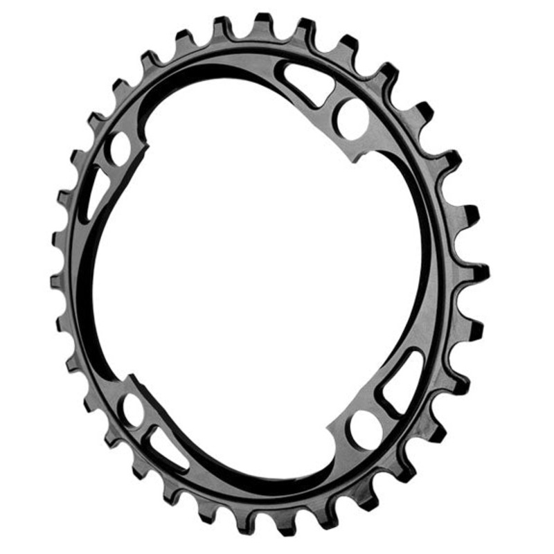 absoluteBLACK Round 104 BCD Chainring – 32t 104 BCD 4-Bolt Narrow-Wide Black