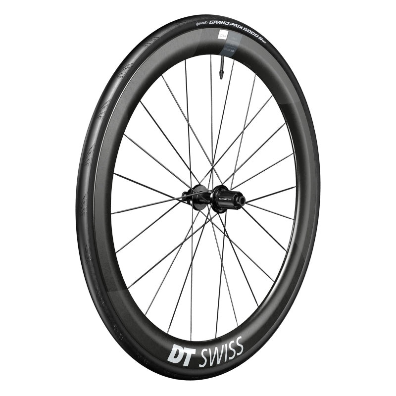 DT Swiss ARC 1400 DiCut 50 Rear Wheel – 700 12 x 142mm Center-Lock HG11 Road/XDR Ratchet EXP 36 BLK WTS w/GP5000 STR Tire