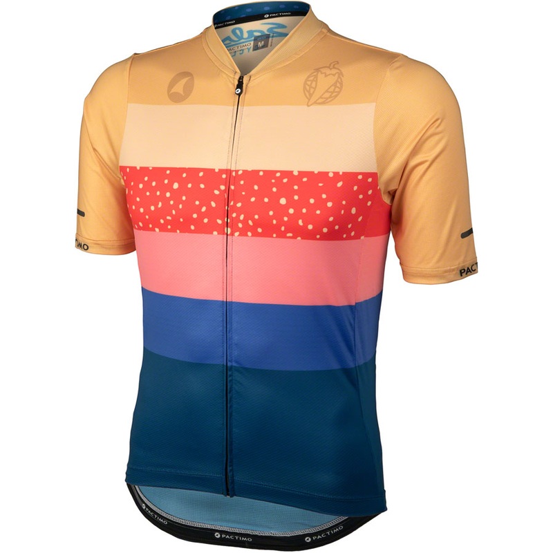 Salsa Team Polytone Mens Jersey – Goldenrod Dark Blue w/ Stripes Small