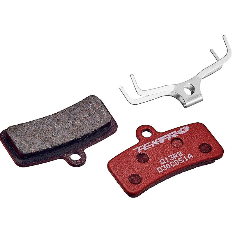 Tektro Q13RS Disc Brake Pad – Resin 5mm Thickness For 4-Piston Brake Calipers Red