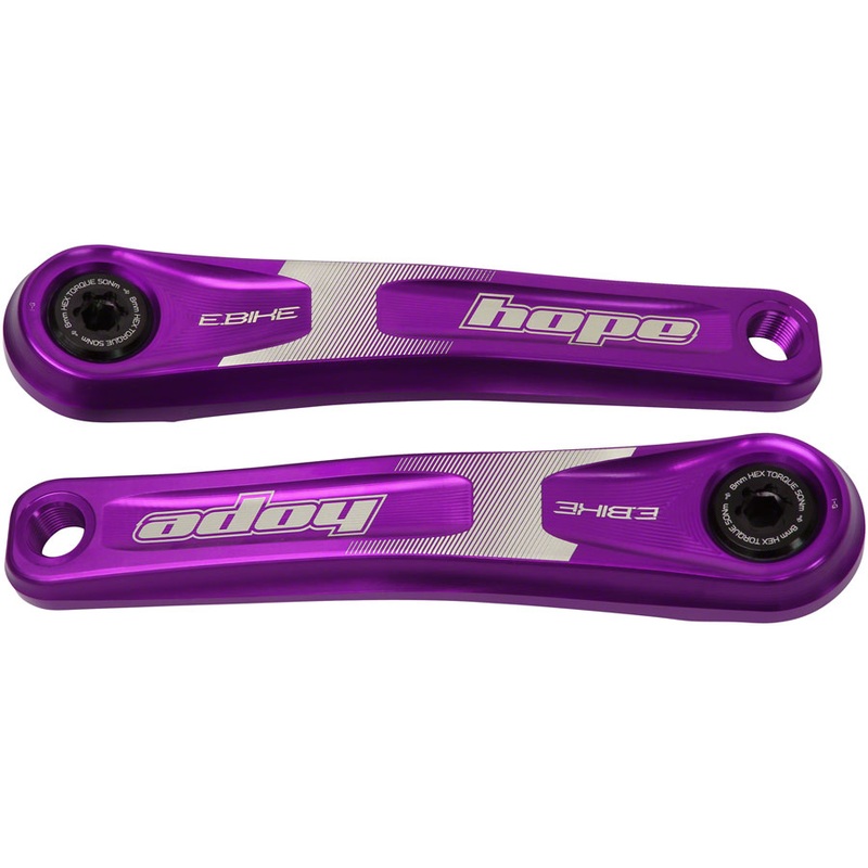 Hope Ebike Crank Arm Set – 155mm ISIS Standard Offset Purple